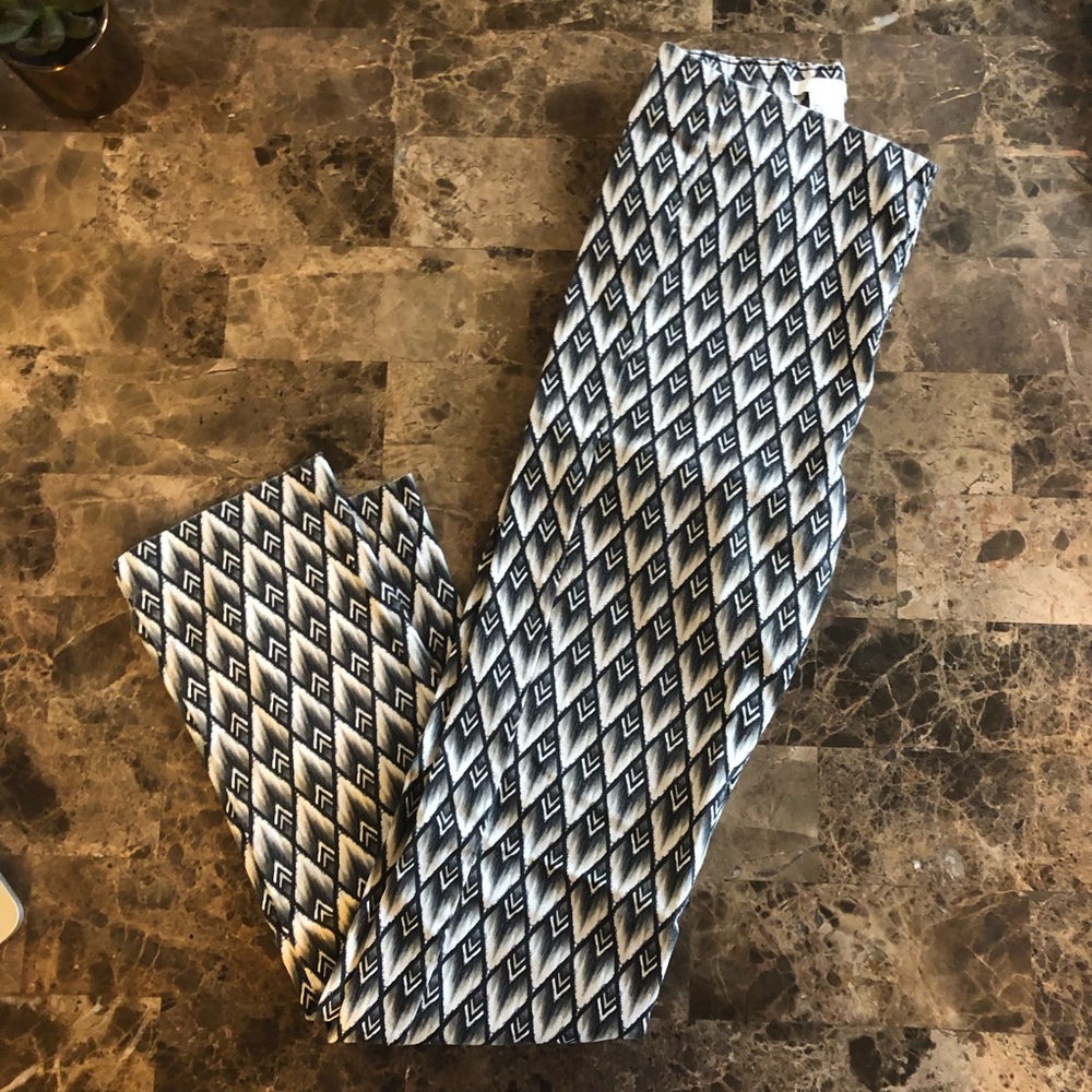 Geometric Printed Skinny Stretch Pants